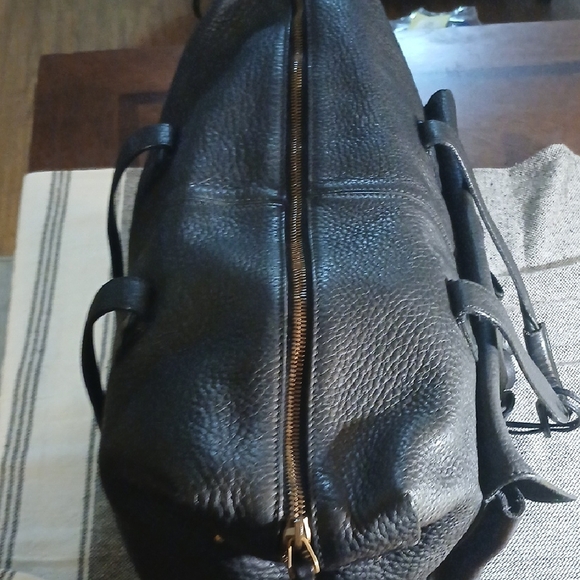 Designer Black Leather Tote Bag - Picture 12 of 16